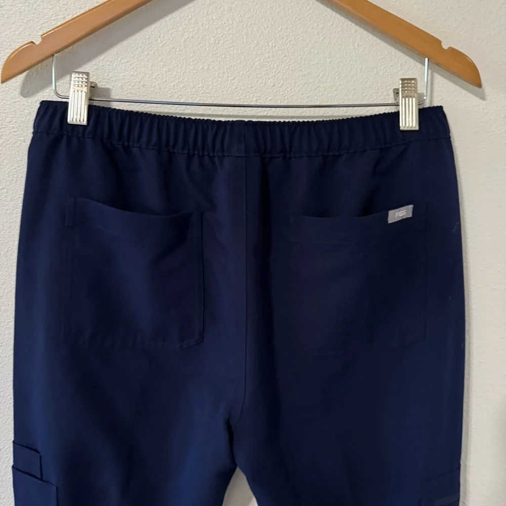 Figs Cairo Pants Navy Scrubs Button Zipper Fly Drawstring Medical Clinic-M Short